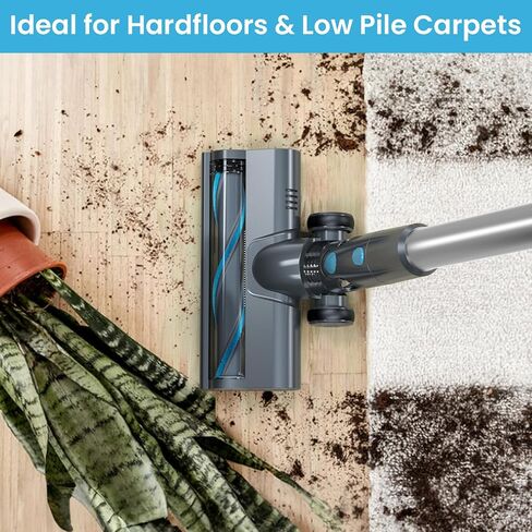Cordless Vacuum Cleaner, 26Kpa/380W Stick Vacuum Cleaners for Home Hardwood Floor Carpet Pet Hair, Household Lightweight Vaccum Up to 45Min Runtime, Powerful Brushless Motor with Led Display in Saudi Arabia