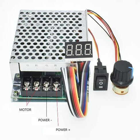 PWM DC Motor Speed Controller 10V-55V 40A Stepless DC Motor Speed Controller with Forward-Brake-Reverse Switch Ajustable Potentiometer &Digital Display in Kuwait