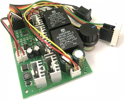 PWM DC Motor Speed Controller 10V-55V 40A Stepless DC Motor Speed Controller with Forward-Brake-Reverse Switch Ajustable Potentiometer &Digital Display in Kuwait