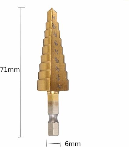 3Pcs HSS Step Drills 1/4 Inch Hex Shank 3/16-1/2 1/8-1/2 1/4-3/4 Inch in Saudi Arabia