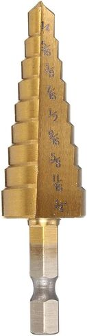 3Pcs HSS Step Drills 1/4 Inch Hex Shank 3/16-1/2 1/8-1/2 1/4-3/4 Inch in Saudi Arabia