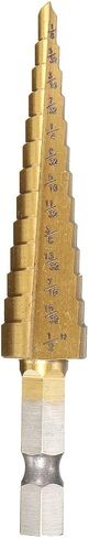 3Pcs HSS Step Drills 1/4 Inch Hex Shank 3/16-1/2 1/8-1/2 1/4-3/4 Inch in Saudi Arabia