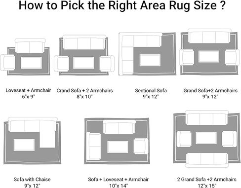 HOMBYS 9x12 Modern Area Rug for Living Room Bedroom, Large Boho Floor Carpet with Non-Slip Backing for Indoor Office Dining Room, Abstract Home Deco Non-Shedding, Khaki, Machine Washable in Kuwait