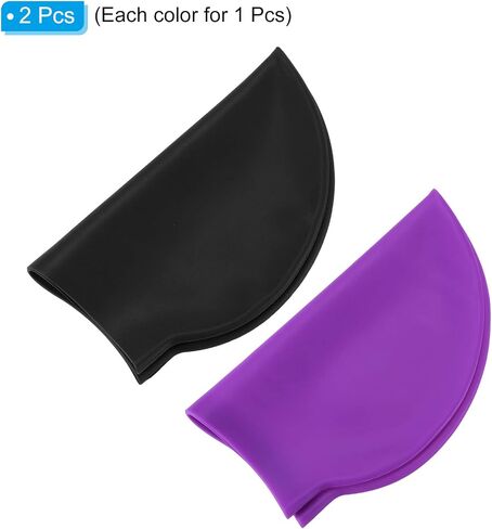 PATIKIL Silicone Swim Cap, Waterproof Swimming Hat Non-Slip Adult Swimming Caps for Women and Men Swim Training Racing in Saudi Arabia