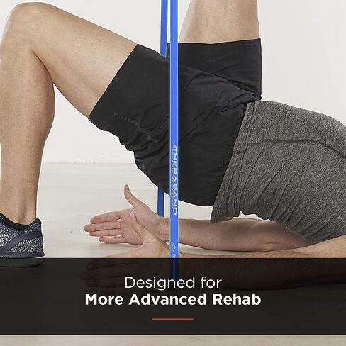 THERABAND High Resistance Bands, Set of 4 Elastic Super Bands for Improving Flexibility, Injury Rehab, & Full Body Workouts, Heavy Duty Stretch Bands for Exercise, Light, Medium, Heavy, X-Heavy Bands in Saudi Arabia
