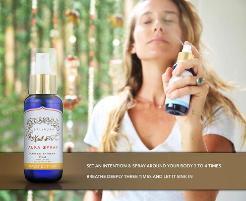 7 Aura Mist Sprays Gift Set - Cleansing Negative Energy - Infused with Chakra Healing Crystals & Essential Oils Blend, 3.4 fl.oz in Saudi Arabia
