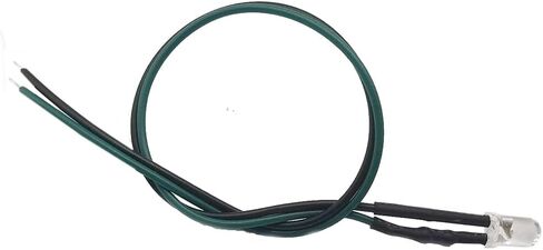 20 قطعة من مصابيح LED بيضاء بسلك 5 مم (عدسة شفافة مستديرة شفافة DC 12V) مع مقاومة 560 أوم 1/4 وات ومؤشر سلك 26awg صمامات ثنائية باعثة للضوء لمبة إضاءة 5 مم LED in Kuwait