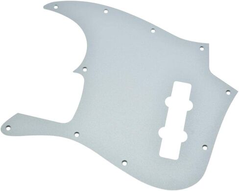 Dopro 10 Hole Matte Aluminum Jazz J Bass Pickguard Metal Anodized J Bass Pick Guard Scratch Plate for USA/Mexico Jazz J Bass Matte Silver in Saudi Arabia