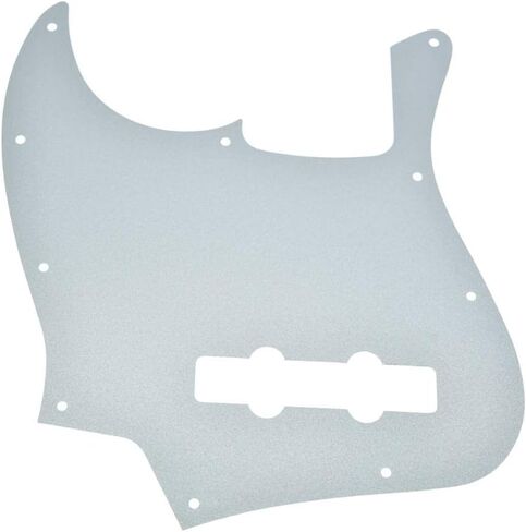 Dopro 10 Hole Matte Aluminum Jazz J Bass Pickguard Metal Anodized J Bass Pick Guard Scratch Plate for USA/Mexico Jazz J Bass Matte Silver in Saudi Arabia