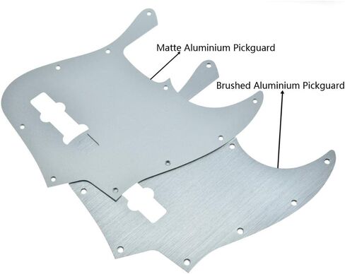 Dopro 10 Hole Matte Aluminum Jazz J Bass Pickguard Metal Anodized J Bass Pick Guard Scratch Plate for USA/Mexico Jazz J Bass Matte Silver in Saudi Arabia