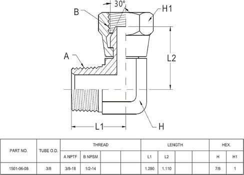 (2-PACK) 1501-06-08 Hydraulic Hose Adapter Fitting 3/8" Male (3/8"-18NPTF) × 1/2" Female (1/2"-14NPSM) Swivel 90° Elbow SAE Pipe Joints Tube Connector Carbon Steel in Saudi Arabia