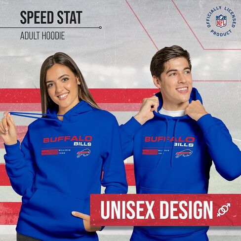 Team Fan Apparel Adult NFL Speed Stat Sheet Fleece Hooded Sweatshirt - Unisex Tagless - Officially Licensed Football Pullover in Saudi Arabia
