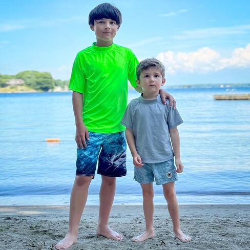 BIG ELEPHANT 3 Pack Kids Short Sleeve Rash Guard Shirt UPF 50+ Protection Swimwear Quick Dry Swim Tee Youth Rashguard in Saudi Arabia