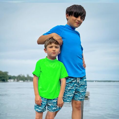 BIG ELEPHANT 3 Pack Kids Short Sleeve Rash Guard Shirt UPF 50+ Protection Swimwear Quick Dry Swim Tee Youth Rashguard in Saudi Arabia