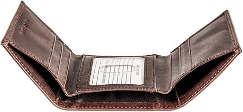 Evergreen Team Sports America NFL Pittsburgh Steelers Brown Wallet | Tri-Fold | Officially Licensed Stamped Logo | Made of Leather | Money and Card Organizer | Gift Box Included in Kuwait