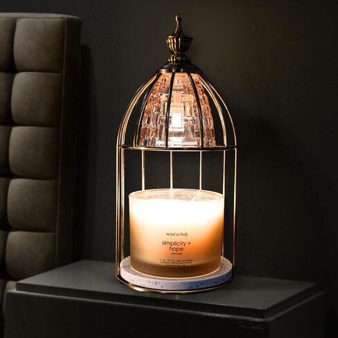 Candle Warmer Lamp with Timer, Dimmable, Electric Candle Lamp Warmer with 2 Bulbs, Home Decor Gifts for Women and Mom (Vintage Style) in Saudi Arabia