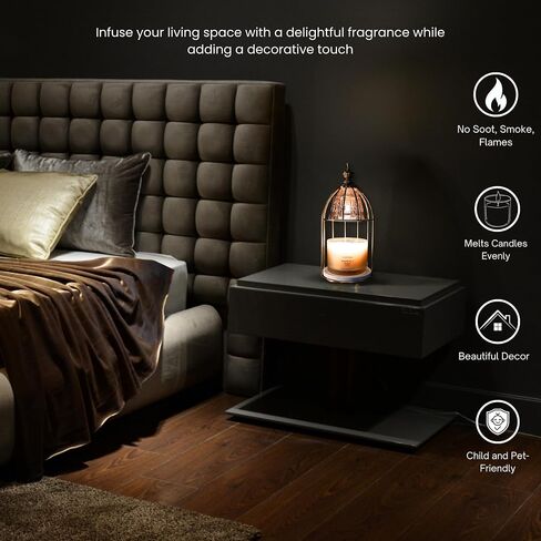 Candle Warmer Lamp with Timer, Dimmable, Electric Candle Lamp Warmer with 2 Bulbs, Home Decor Gifts for Women and Mom (Vintage Style) in Saudi Arabia
