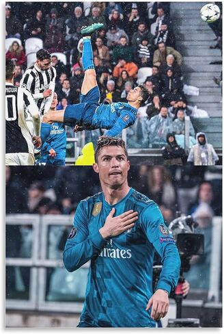 Cristiano Poster Ronaldo Poster Soccer Wall Art Posters Canvas Art Poster Print Picture Living Room Mural Bedroom Decoration Painting Fashion Wall Decor Unframed 12x18inch(30x45cm) in Saudi Arabia