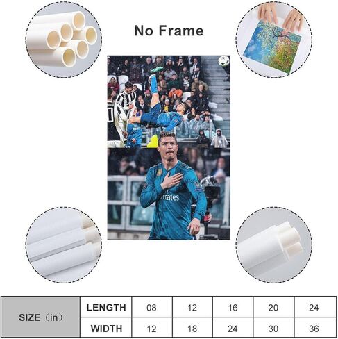 Cristiano Poster Ronaldo Poster Soccer Wall Art Posters Canvas Art Poster Print Picture Living Room Mural Bedroom Decoration Painting Fashion Wall Decor Unframed 12x18inch(30x45cm) in Saudi Arabia