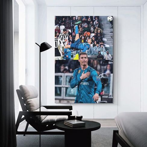 Cristiano Poster Ronaldo Poster Soccer Wall Art Posters Canvas Art Poster Print Picture Living Room Mural Bedroom Decoration Painting Fashion Wall Decor Unframed 12x18inch(30x45cm) in Saudi Arabia