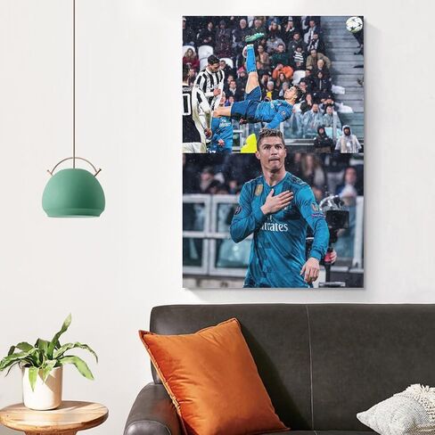 Cristiano Poster Ronaldo Poster Soccer Wall Art Posters Canvas Art Poster Print Picture Living Room Mural Bedroom Decoration Painting Fashion Wall Decor Unframed 12x18inch(30x45cm) in Saudi Arabia