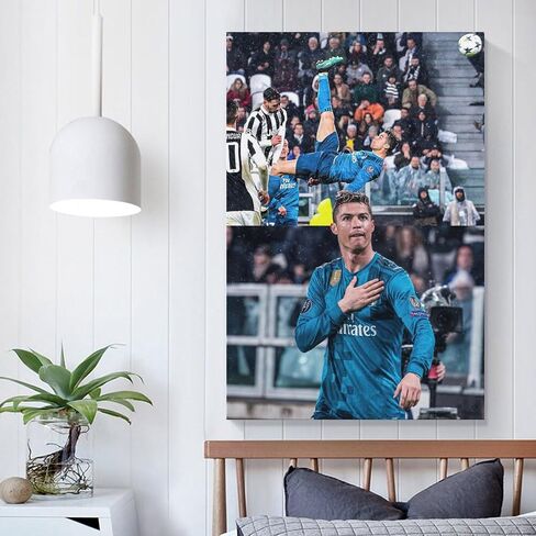 Cristiano Poster Ronaldo Poster Soccer Wall Art Posters Canvas Art Poster Print Picture Living Room Mural Bedroom Decoration Painting Fashion Wall Decor Unframed 12x18inch(30x45cm) in Saudi Arabia