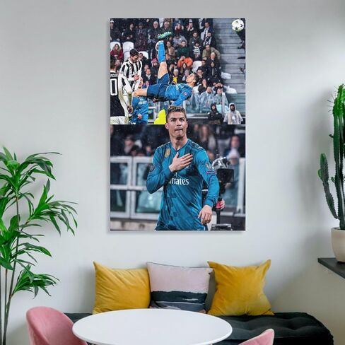 Cristiano Poster Ronaldo Poster Soccer Wall Art Posters Canvas Art Poster Print Picture Living Room Mural Bedroom Decoration Painting Fashion Wall Decor Unframed 12x18inch(30x45cm) in Saudi Arabia