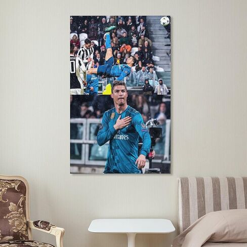 Cristiano Poster Ronaldo Poster Soccer Wall Art Posters Canvas Art Poster Print Picture Living Room Mural Bedroom Decoration Painting Fashion Wall Decor Unframed 12x18inch(30x45cm) in Saudi Arabia