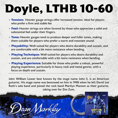 دين ماركلي سلاسل الغيتار الكهربائي الفنان سلسلة دويل، 2504 النيكل والصلب مجموعة 6 سلسلة، 10-60 أسفل الثقيلة الخفيفة، سلاسل الغيتار الكهربائي الناعمة لاستجابة متميزة ونغمة نجمية in Kuwait