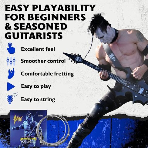 دين ماركلي سلاسل الغيتار الكهربائي الفنان سلسلة دويل، 2504 النيكل والصلب مجموعة 6 سلسلة، 10-60 أسفل الثقيلة الخفيفة، سلاسل الغيتار الكهربائي الناعمة لاستجابة متميزة ونغمة نجمية in Kuwait