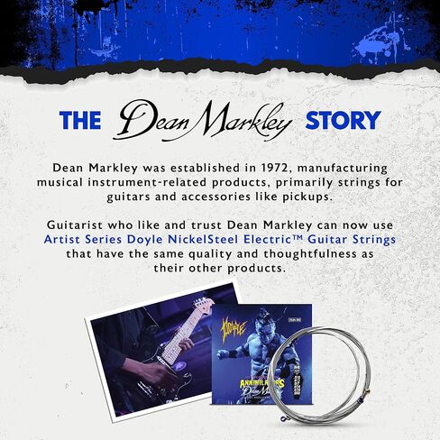 دين ماركلي سلاسل الغيتار الكهربائي الفنان سلسلة دويل، 2504 النيكل والصلب مجموعة 6 سلسلة، 10-60 أسفل الثقيلة الخفيفة، سلاسل الغيتار الكهربائي الناعمة لاستجابة متميزة ونغمة نجمية in Kuwait