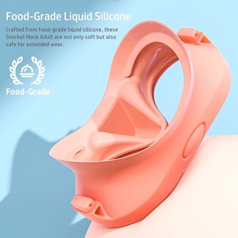 NARUTOO Snorkel Set Adults, Fashionable Macaron Colors Frameless Snorkeling Mask, Ultra Wide View Anti-Fog Snorkel Mask Set, Portable Professional Diving Snorkeling Set in Saudi Arabia