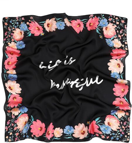 STARWHISPER 27 "وشاح رأس مربع للنساء ملمس الحرير وشاح من الساتان المرأة وشاح حريري أنيق لتغليف الشعر in Kuwait
