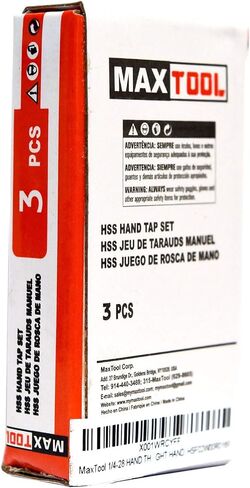 مجموعة صنابير اليد MaxTool 12-24 بما في ذلك المستدق + القابس + أسفل HSS M2 مقياس الأسلاك / مجموعة الصنابير المرقمة 24 TPI لليد اليمنى بالكامل؛ HSN02W00R12 in Saudi Arabia