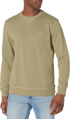 BOSS mens Patch Logo French Terry Pullover Cotton Sweatshirt in Saudi Arabia