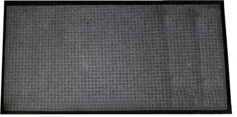 Durable Stop-N-Dry Indoor Rubber Backed Carpet Entrance Mat, 4' x 6', Charcoal in Saudi Arabia