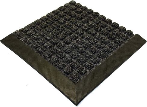 Durable Stop-N-Dry Indoor Rubber Backed Carpet Entrance Mat, 4' x 6', Charcoal in Saudi Arabia