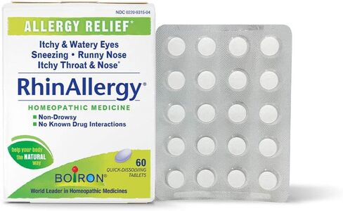 Boiron RhinAllergy Tablets for Relief from Allergy Symptoms of Sneezing, Runny Nose, and Itchy Eyes or Throat - 60 Count in Saudi Arabia