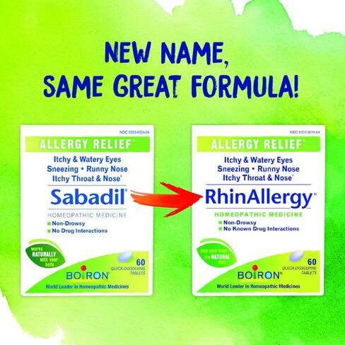 Boiron RhinAllergy Tablets for Relief from Allergy Symptoms of Sneezing, Runny Nose, and Itchy Eyes or Throat - 60 Count in Saudi Arabia