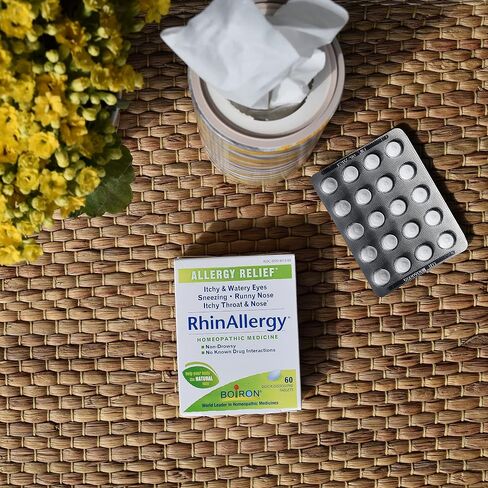 Boiron RhinAllergy Tablets for Relief from Allergy Symptoms of Sneezing, Runny Nose, and Itchy Eyes or Throat - 60 Count in Saudi Arabia