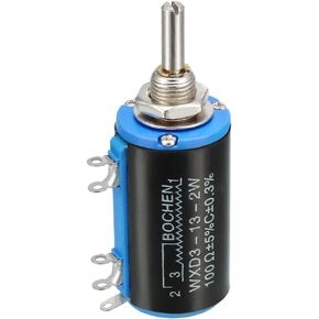 uxcell 100 Ohm Adjustable Resistors Wire Wound Multi Turn Precision Potentiometer Pots 1pcs