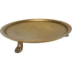 Large 100% Solid Brass Clawfoot Dish - 8 in, 1.8 lbs - Pedestal Dish - Candle Dish - Candle Holder - Jewelry Dish - Jewelry Holder - Perfect for Wax Candles, Jewelry, Rings, and Trinkets