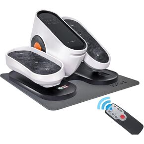 Elliptical Exercise Machine with LCD Display Monitor and Remote Control, Under Desk Elliptical Training Machines for Home or Office, Ultra Silent Electric Seated Leg Exerciser for Seniors