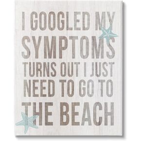 Stupell Industries Need to Go Beach Phrase Canvas Wall Art, Design by Lil' Rue