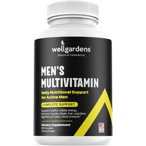 100% Pure Multivitamin for Men - Daily Mens Multivitamins, Multiminerals Supplement for Energy, Focus, Performance, Immune and Male Support - Vitamin A, C, D, E, B12, Calcium, Magnesium, Zinc and More in Saudi Arabia
