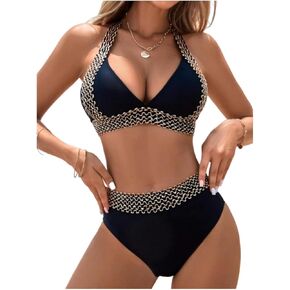 Women's Two Piece High Waisted Bikini Sets Adjustable Straps Swimsuits Bathing Suit
