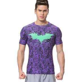 Men's Compression Sports Fitness Shirt,Bat T-shirt
