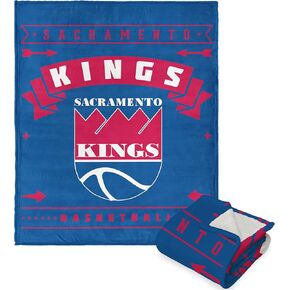 Northwest NBA Sacramento Kings Silk Touch Sherpa Throw Blanket, 50" x 60", Hardwood Classics