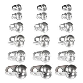 MECCANIXITY Ball Chain Connector, Stainless Steel Ball Tips Clamshell Style Crimp Link Connection Fit for 2/2.4/3.2/4.5/5/6mm Ball Chain, Pack of 130