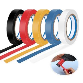 5 Rolls Drum Stick Tape PVC Non-Slip Drumstick Grips Tape Tennis Racket Tape Drumstick Grips for Drumming Accessories, 0.4 Inches Wide, 10.9 Yards Long
